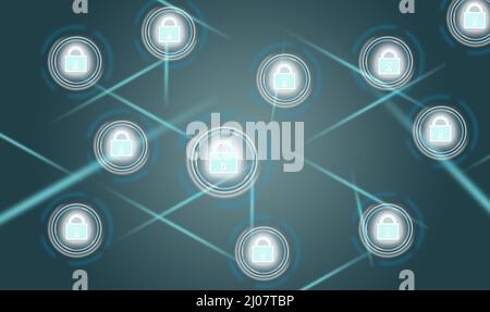 cyber security, digital crime concept, data protection from hacker Stock Photo