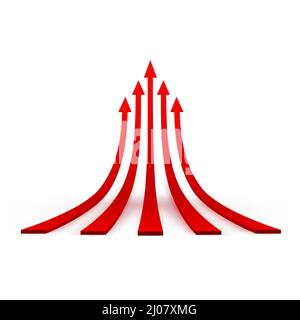 Arrows up vector illustration isolated on white background. Stock Vector
