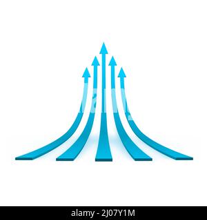 Arrows up vector illustration isolated on white background. Stock Vector