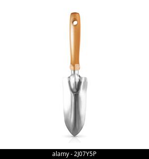 Garden showel vector illustration isolated on white background. Stock Vector