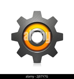 Gear vector illustration isolated on white background. Stock Vector