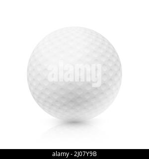 Golf ball vector illustration isolated on white background. Stock Vector