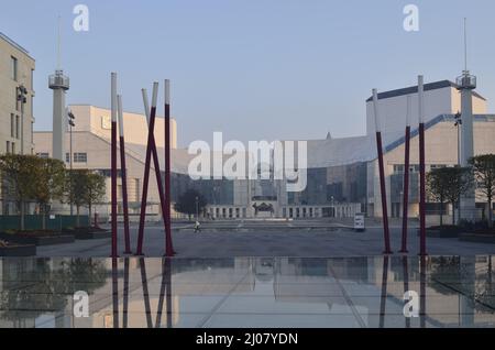 Slovak National Theater new building, modern architecture exterior in Bratislava Slovakia. Stock Photo