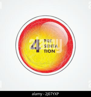 Vector ball with abstract lines on white background Stock Vector