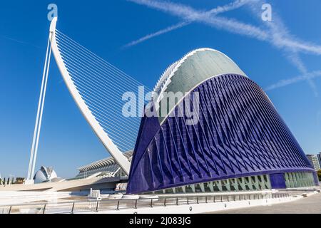 Valencia, Spain – June 23, 2021: Great modern Architecture of L'Oceanografic in Valencia, Spain, Europe Stock Photo