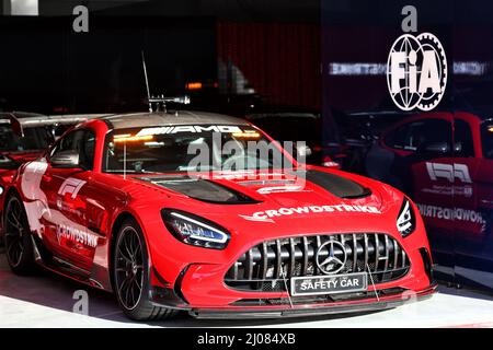 Sakhir, Bahrain. 17th Mar, 2022. Mercedes FIA Safety Car. 17.03.2022. Formula 1 World Championship, Rd 1, Bahrain Grand Prix, Sakhir, Bahrain, Preparation Day. Photo credit should read: XPB/Press Association Images. Credit: XPB Images Ltd/Alamy Live News Stock Photo