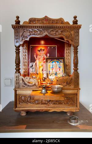 An altar in a family home. Stock Photo