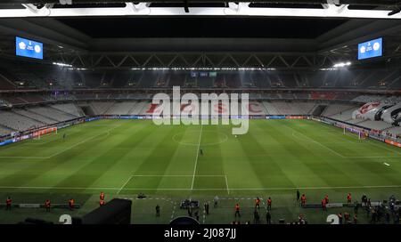 Lille, France, 16th March 2022. A general view of the stadium during the UEFA Champions League match at Stade Pierre Mauroy, Lille. Picture credit should read: Paul Terry / Sportimage Credit: Sportimage/Alamy Live News Stock Photo