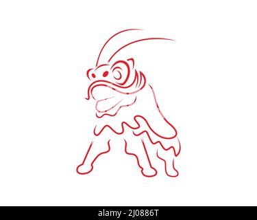 Lion Dance and Chinese New Year Stock Vector