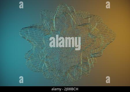 Abstract Geometric Shape. Futuristic Stock Photo