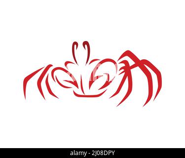 Crab and Sea Animal Entity Silhouette Stock Vector