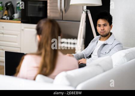 Young Diverse People Working In Coliving Space Stock Photo