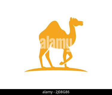 Standing Camel in the Desert Stock Vector