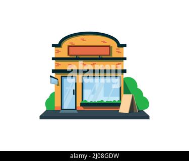 Detailed Bright Store Illustration Stock Vector