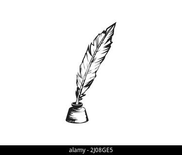 Pen Dipped Ink Pot Cartoon Stock Vector (Royalty Free) 65569654 |  Shutterstock