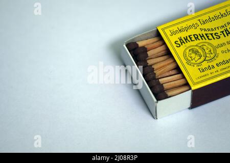 Matches box isolated on white background Stock Photo