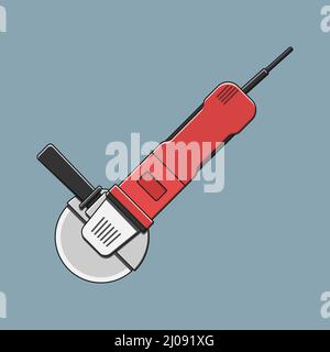 Angle grinder machine on isolated background vector illustration Stock Vector