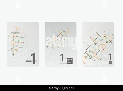 Cover network polygonal element. Abstract form with connected lines and dots. Vector Illustration design Stock Vector