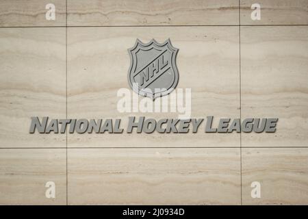 National Hockey League headquarters in Manhattan NYC Stock Photo
