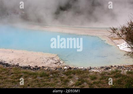 Geysers in the Wairakei Natural Thermal Valley on North Island, New Zealand Stock Photo