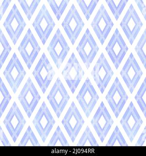 Pastel Blue Seamless Pattern Vector with Geometric Rhombus Shapes Stock Vector