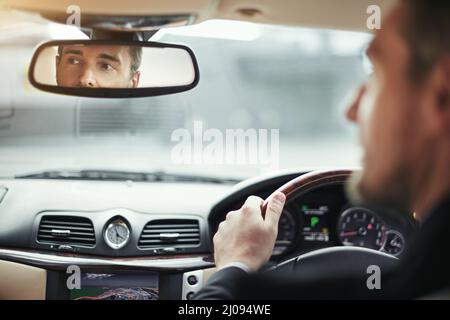 Moving forward in life. Cropped shot of a businessman on his morning commute to work. Stock Photo