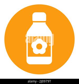 Garden packing bottle of fertilizer isolated vector glyph icon. Graph symbol for agriculture, garden and plants web site and apps design, logo, app, U Stock Vector