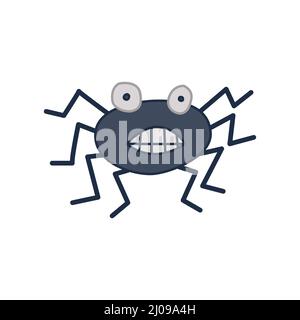 clip art of spider with cartoon design,vector illustration Stock Vector