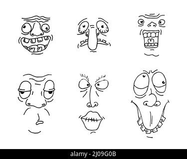 Men hand drawn illustrations set Male vector outline characters pack  Stock Vector Vector And Low Budget Royalty Free Image Pic ESY059926950   agefotostock