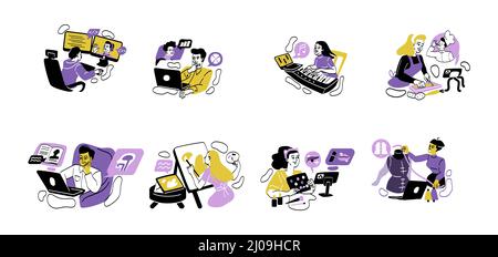 Online education and e learning concept Stock Vector