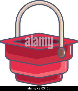 Isolated colored sand bucket toy icon flat design Vector Stock Vector