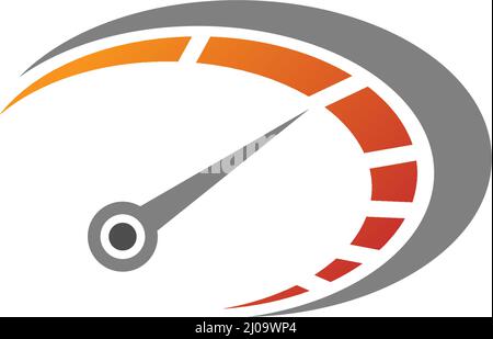 Speedometer icon. Gauge and rpm meter logo. Vector illustration Stock Vector