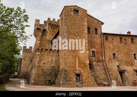 Fortress in Radicofani, Siena Province, Tuscany Region, Italy Stock Photo