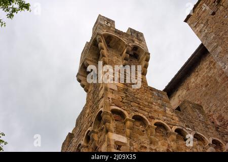 Fortress in Radicofani, Siena Province, Tuscany Region, Italy Stock Photo
