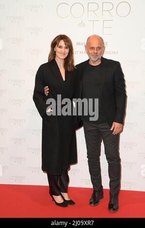 Rome, Italy. 17th Mar, 2022. Riccardo Milani and Paola Cortellesi attend the red carpet of the premiere of the movie Corro da te at The Space Cinema. Credit: SOPA Images Limited/Alamy Live News Stock Photo