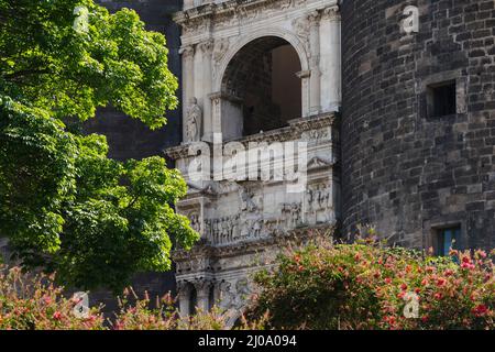 Castel Nuovo (Maschio Angioino Castle, or New Castle), Naples, Campania Region, Italy Stock Photo