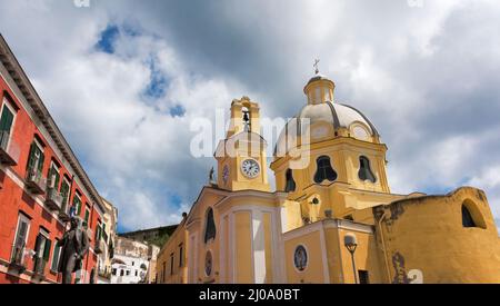Sanctuary of Santa Maria delle Grazie, Procida, Naples, Campania Region, Italy Stock Photo
