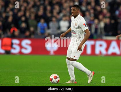 London, UK. 17th Mar, 2022. 17th March 2022 ; London Stadium, London, England; Europa League football West Ham versus Sevilla; Anthony Martial of Sevilla Credit: Action Plus Sports Images/Alamy Live News