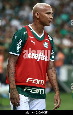 Brazil. 17th Mar, 2022. SP - Sao Paulo - 03/17/2022 - PAULISTA 2022,  PALMEIRAS X CORINTHIANS - Palmeiras player Dudu during a match against  Corinthians at the Arena Allianz Parque stadium for