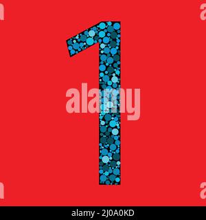 Blue Number One Sign Isolated On Stock Illustration 97792700