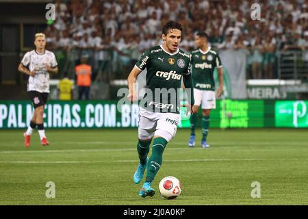 Brazil. 17th Mar, 2022. SP - Sao Paulo - 03/17/2022 - PAULISTA 2022,  PALMEIRAS X CORINTHIANS - Palmeiras player Dudu during a match against  Corinthians at the Arena Allianz Parque stadium for