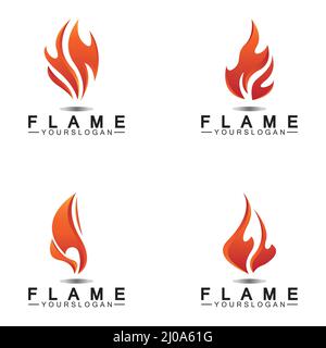 Fire Flame Logo design vector template Stock Vector