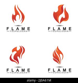 Fire Flame Logo design vector template Stock Vector