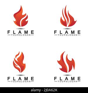 Fire Flame Logo design vector template Stock Vector
