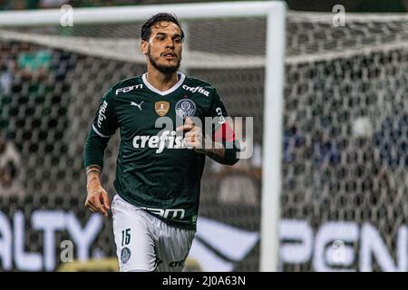 Brazil. 17th Mar, 2022. SP - Sao Paulo - 03/17/2022 - PAULISTA 2022,  PALMEIRAS X CORINTHIANS - Palmeiras player Dudu during a match against  Corinthians at the Arena Allianz Parque stadium for