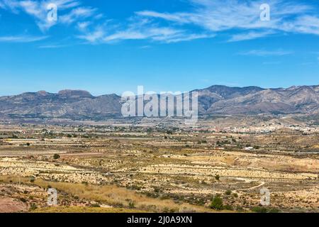 Sierra del Cid landscape scenery near Alicante Alacant mountains in Spain nature Stock Photo