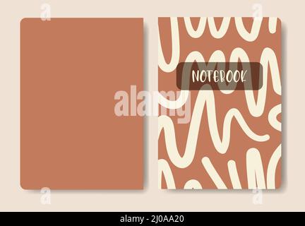 Cover design with pastel stripes. Hand drawn creative doodle lines. Colorful artistic background Stock Vector