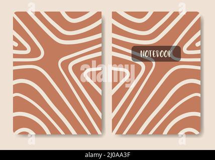 Cover design with pastel stripes. Hand drawn creative doodle lines. Colorful artistic background Stock Vector