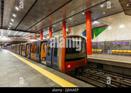 In the Lisbon subway, Lisbon, Portugal Stock Photo - Alamy