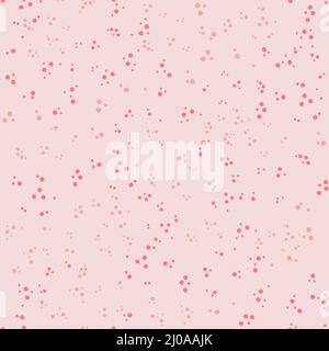 circle dots abstract seamless pattern in baby pink color palette. Stock Vector